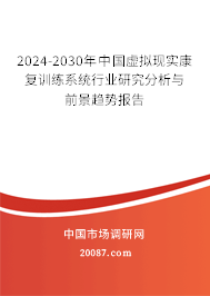 2024-2030年中国虚拟现实康复训练系统行业研究分析与前景趋势报告