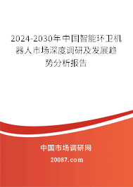 2024-2030年中国智能环卫机器人市场深度调研及发展趋势分析报告