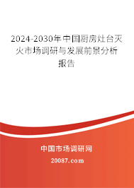 2024-2030年中国厨房灶台灭火市场调研与发展前景分析报告