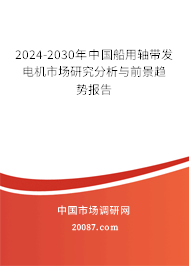 2024-2030年中国船用轴带发电机市场研究分析与前景趋势报告