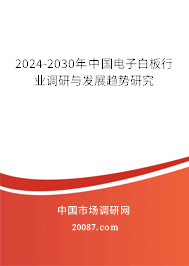 2024-2030年中国电子白板行业调研与发展趋势研究