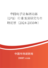 中国电子驻车制动器（EPB）行业发展研究与市场前景（2024-2030年）