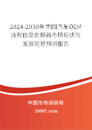 2024-2030年中国汽车OEM远程信息处理器市场现状与发展前景预测报告