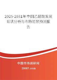 2025-2031年中国乙醛酸发展现状分析与市场前景预测报告 2025-2031年中国乙醛酸发展现状分析与市场前景预测报告