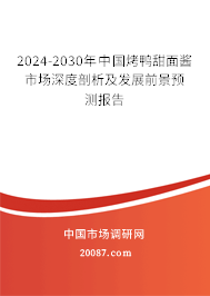 2024-2030年中国烤鸭甜面酱市场深度剖析及发展前景预测报告