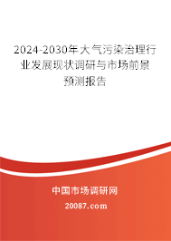 2024-2030年大气污染治理行业发展现状调研与市场前景预测报告