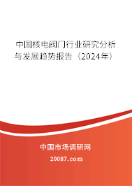 中国核电阀门行业研究分析与发展趋势报告（2024年）