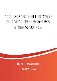 2024-2030年中国业务流程外包（BPO）行业市场分析及前景趋势预测报告