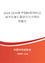 2024-2030年中国粉粒物料运输半挂车行业研究与市场前景报告