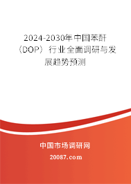 2024-2030年中国苯酐（DOP）行业全面调研与发展趋势预测