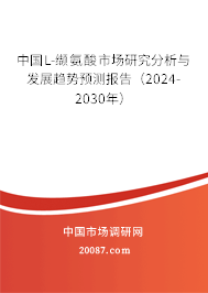 中国L-缬氨酸市场研究分析与发展趋势预测报告（2024-2030年）