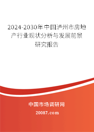 2024-2030年中国泸州市房地产行业现状分析与发展前景研究报告