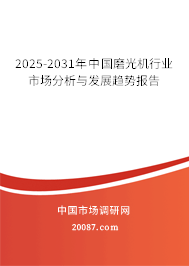 2025-2031年中国磨光机行业市场分析与发展趋势报告 2025-2031年中国磨光机行业市场分析与发展趋势报告