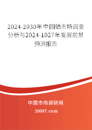 2024-2030年中国硒市场调查分析与2024-1027年发展前景预测报告