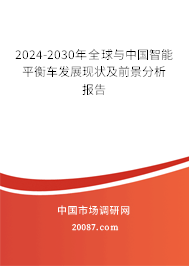 2024-2030年全球与中国智能平衡车发展现状及前景分析报告