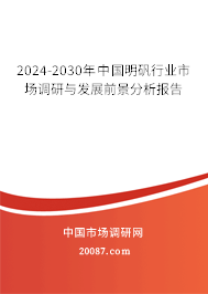 2024-2030年中国明矾行业市场调研与发展前景分析报告