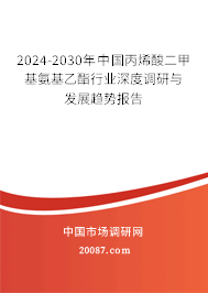 2024-2030年中国丙烯酸二甲基氨基乙酯行业深度调研与发展趋势报告