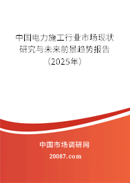中国电力施工行业市场现状研究与未来前景趋势报告(2025年) 中国电力施工行业市场现状研究与未来前景趋势报告(2025年)