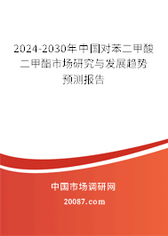 2024-2030年中国对苯二甲酸二甲酯市场研究与发展趋势预测报告