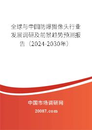 全球与中国防爆摄像头行业发展调研及前景趋势预测报告（2024-2030年）