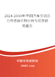 2024-2030年中国汽车空调压力传感器市场分析与前景趋势报告