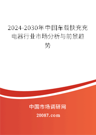 2024-2030年中国车载快充充电器行业市场分析与前景趋势