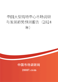 中国大型购物中心市场调研与发展趋势预测报告（2024年）