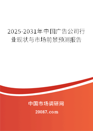 2025-2031年中国广告公司行业现状与市场前景预测报告 2025-2031年中国广告公司行业现状与市场前景预测报告