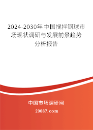 2024-2030年中国搅拌钢球市场现状调研与发展前景趋势分析报告