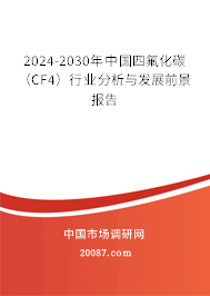 2024-2030年中国四氟化碳（CF4）行业分析与发展前景报告