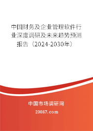 中国财务及企业管理软件行业深度调研及未来趋势预测报告（2024-2030年）