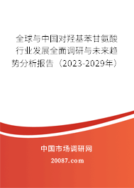 全球与中国对羟基苯甘氨酸行业发展全面调研与未来趋势分析报告（2023-2029年）