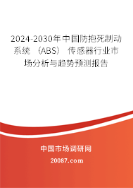 2024-2030年中国防抱死制动系统 （ABS） 传感器行业市场分析与趋势预测报告