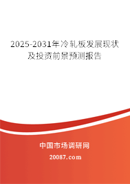 2025-2031年冷轧板发展现状及投资前景预测报告 2025-2031年冷轧板发展现状及投资前景预测报告