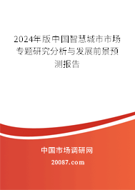 2024年版中国智慧城市市场专题研究分析与发展前景预测报告