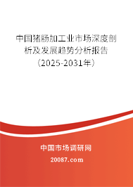 中国猪肠加工业市场深度剖析及发展趋势分析报告(2025-2031年) 中国猪肠加工业市场深度剖析及发展趋势分析报告(2025-2031年)