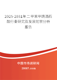 2025-2031年二甲苯甲酰酒石酸行业研究及发展前景分析报告 2025-2031年二甲苯甲酰酒石酸行业研究及发展前景分析报告