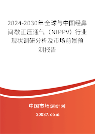 2024-2030年全球与中国经鼻间歇正压通气（NIPPV）行业现状调研分析及市场前景预测报告