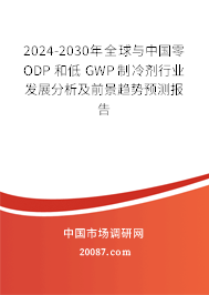 2024-2030年全球与中国零 ODP 和低 GWP 制冷剂行业发展分析及前景趋势预测报告