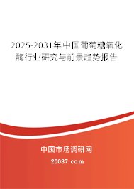 2025-2031年中国葡萄糖氧化酶行业研究与前景趋势报告 2025-2031年中国葡萄糖氧化酶行业研究与前景趋势报告
