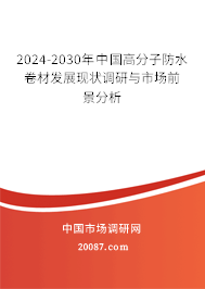 2024-2030年中国高分子防水卷材发展现状调研与市场前景分析