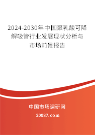 2024-2030年中国聚乳酸可降解吸管行业发展现状分析与市场前景报告