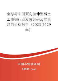 全球与中国双向拉伸塑料土工格栅行业发展调研及前景趋势分析报告（2023-2029年）