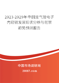 2023-2029年中国支气管电子内窥镜发展现状分析与前景趋势预测报告