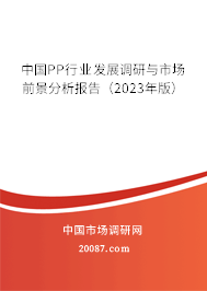 中国PP行业发展调研与市场前景分析报告（2023年版）