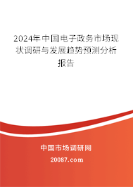 2024年中国电子政务市场现状调研与发展趋势预测分析报告