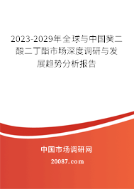 2023-2029年全球与中国癸二酸二丁酯市场深度调研与发展趋势分析报告