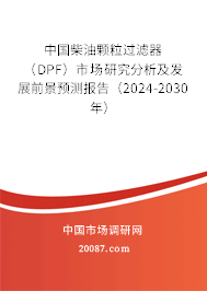 中国柴油颗粒过滤器（DPF）市场研究分析及发展前景预测报告（2024-2030年）