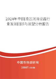 2024年中国液压润滑设备行业发展回顾与展望分析报告