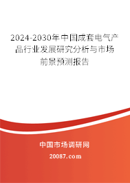 2024-2030年中国成套电气产品行业发展研究分析与市场前景预测报告